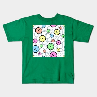 Clocks_Pattern Kids T-Shirt